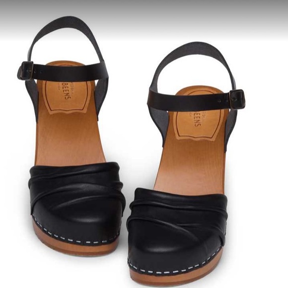 Free People Swedish Hasbeens Wrinkled Black Sandal Best Style🌈 ♥️ - Picture 3 of 10